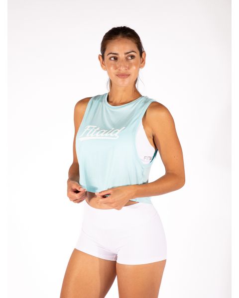 FITAID SLINKY CROPPED TANK - MINT