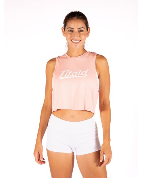 FITAID SLINKY CROPPED TANK - PINK
