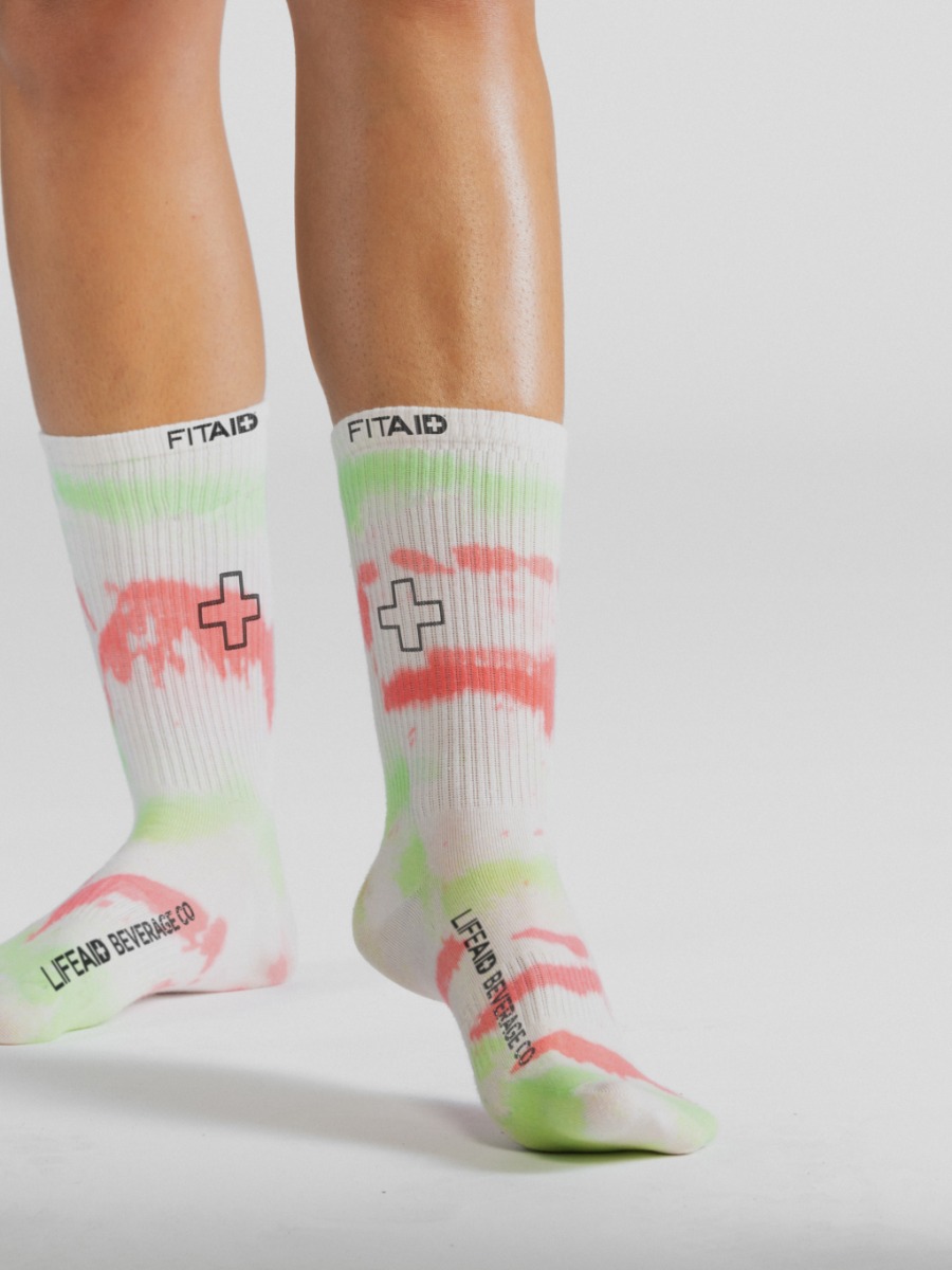 FITAID Tie Dye Socks - Green