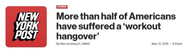 1/2+ of Americans Suffer Workout Hangovers