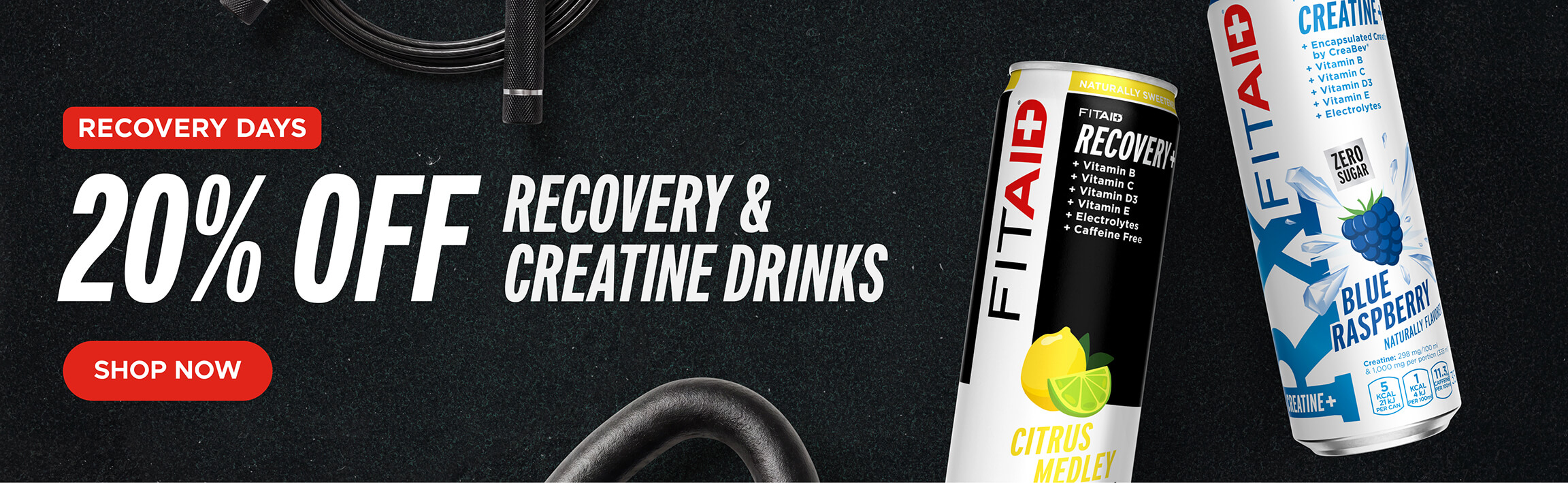 Recovery Days 20% OFF FITAID Recovery Drinks.